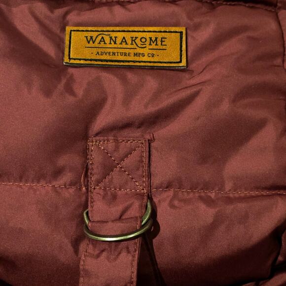 Wanakome Canada Calypso Burgundy Long Quilted Winter Down Coat - Size Med - Picture 6 of 16